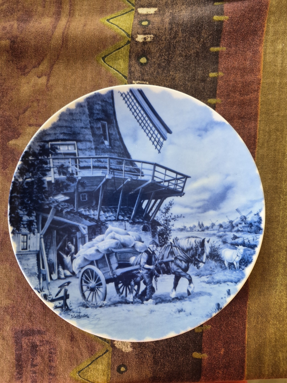 Delft Blue Ter Steege BV Blauw Hand Decorated Plate